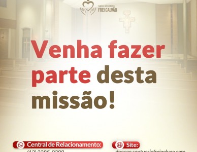 Venha fazer parte desta missão